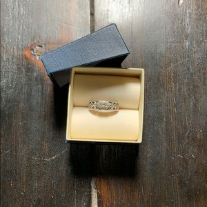 Sterling silver ring with crystal gem